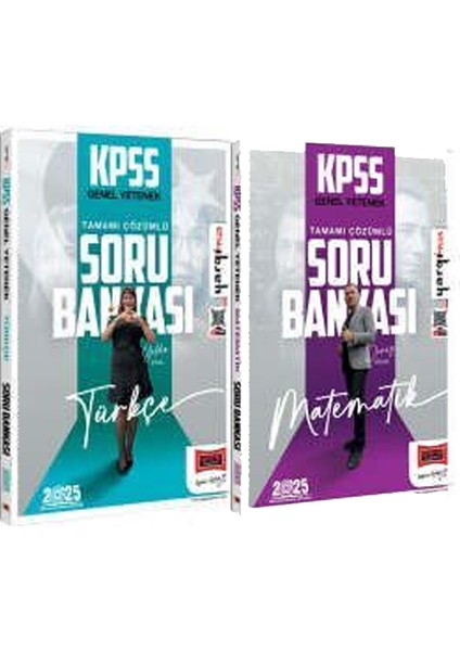 2025 Kpss Genel Yetenek Tamamı Çözümlü Türkçe+Matematik Soru Bankası Seti