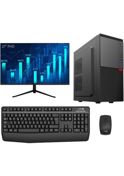 TX5486 I5 7400 8gb Ddr4 Ram 256GB M.2 Nvme SSD 27 Inç Fhd Monitör Masaüstü Ofis Bilgisayarı
