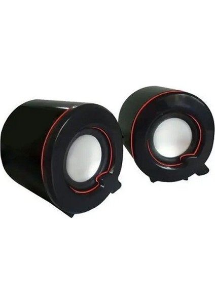 Hoparlör 1+1 Ses Sistemi USB 2.0 Multımedıa Speaker Bilgisayar-Laptop Hoparlör Siyah