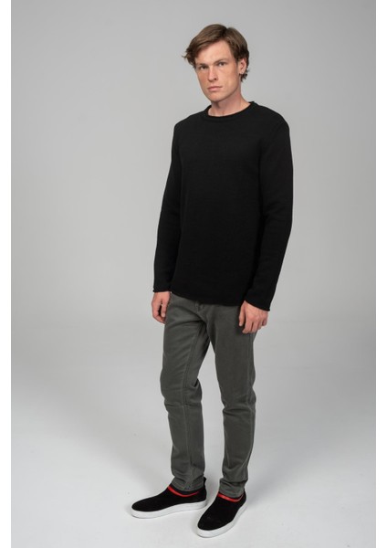 Erkek Sosis Yaka ve Kol Detaylı Klasik Mevsimlik Triko Kazak fırsatları