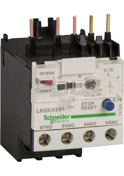 LR2K0301, Tesys K Termik Röle, 1no-1nc, 0.11-0.16 Amper