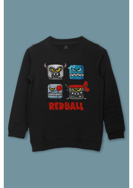 Çocuk Sweatshirt Red Ball 4 Crazy Kırmızı Top Redball Baskılı Sweat