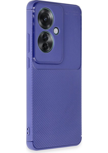 Oppo Reno 11F Kılıf Auto Focus Karbon Kapak - Lacivert 13