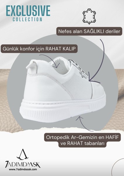 Erkek Sneaker Deri Ayakkabı 082Y24E40740