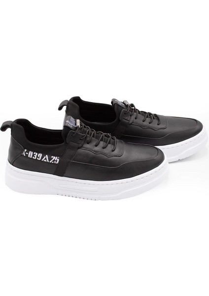 Erkek Sneaker Deri Ayakkabı 082Y24E40733