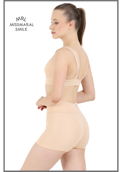 Kadın Mini Şort Boxer Ten Rengi Yüksek Bel Fit Görünüm 11080 fiyatları
