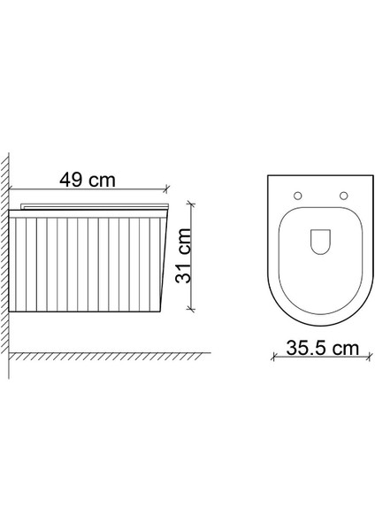 ET-W1000 Asma Klozet Parlak Beyaz fiyatları