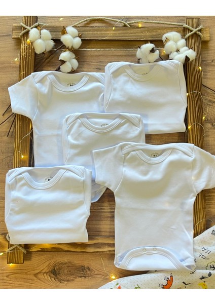 Kısa Kollu 4'lü Organik Pamuk Çıtçıtlı Bebek Body&zıbın fiyatları