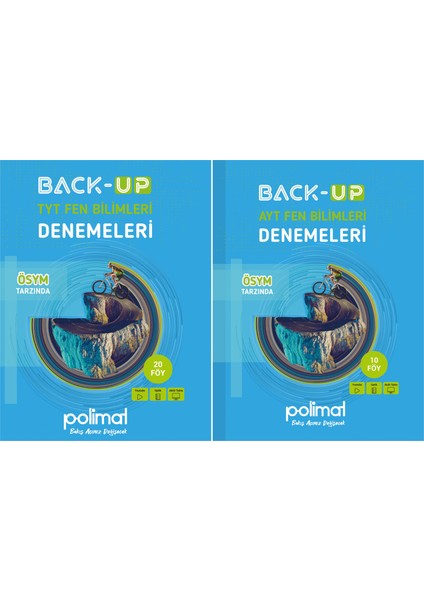 Polimat Yayınları 2025 TYT AYT Fen Bilimleri Back-Up Denemeleri Seti 2 Kitap