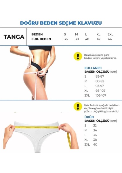 Alya Underwear Kadın Yüksek Bel, Toparlayıcı, Tanga Külotlar - 5 Adet Beyaz - 5'li Paket