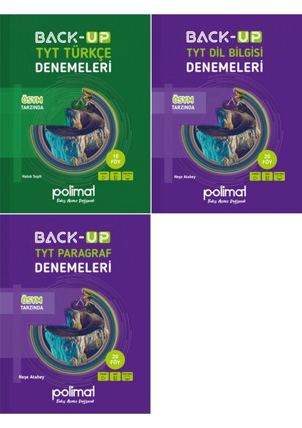 2025 TYT Türkçe - Paragraf - Dil Bilgisi Back-Up Denemeleri Seti 3 Kitap