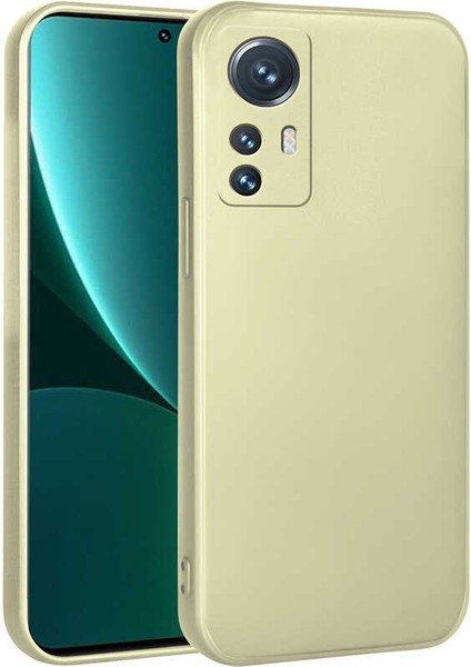 Xiaomi Xiaomi 12 Lite Kılıf Zore Premier Silikon Kapak-Gold