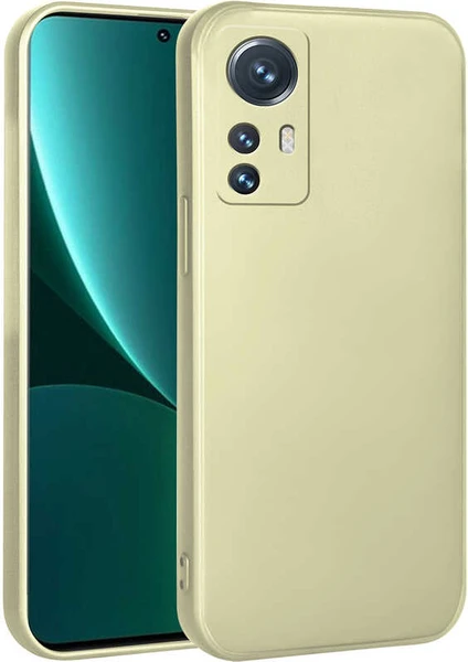 Xiaomi Xiaomi 12 Lite Kılıf Zore Premier Silikon Kapak-Gold