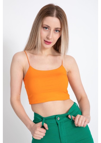Kadın İp Askılı Büstiyer Oranj - 20544