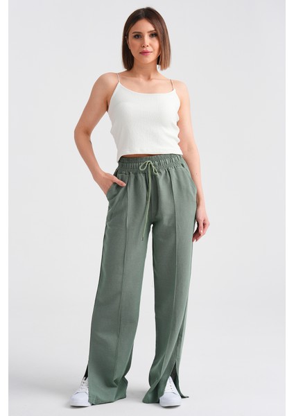 Kadın İp Askılı Bürümcük Crop Body Ekru - 21117