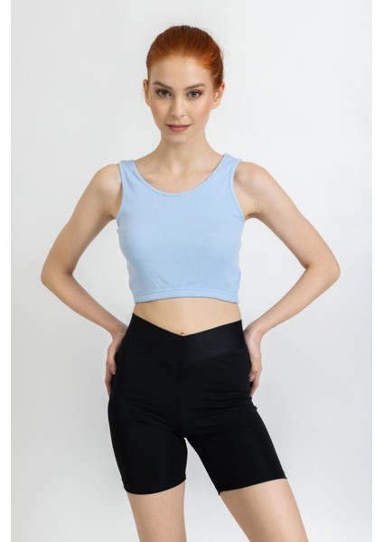Kadın Eteği Lastikli Kaşkorse Crop Atlet