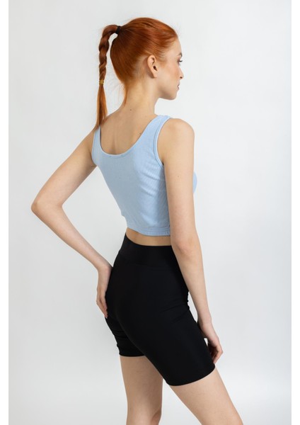 Kadın Eteği Lastikli Kaşkorse Crop Atlet