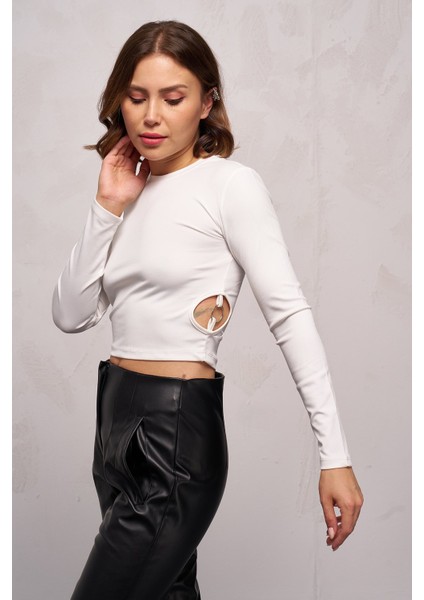 Kadın Yanları Halkalı Dalgıç Crop Body