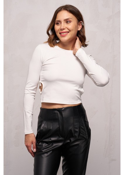 Kadın Yanları Halkalı Dalgıç Crop Body
