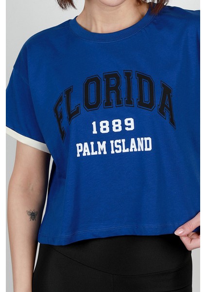 Kadın Florida Baskılı T-Shirt