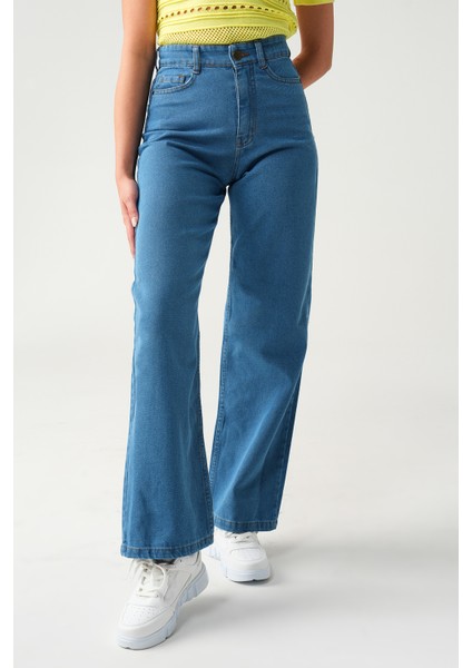 Kadın Yüksek Bel Wide Leg Jean modelleri