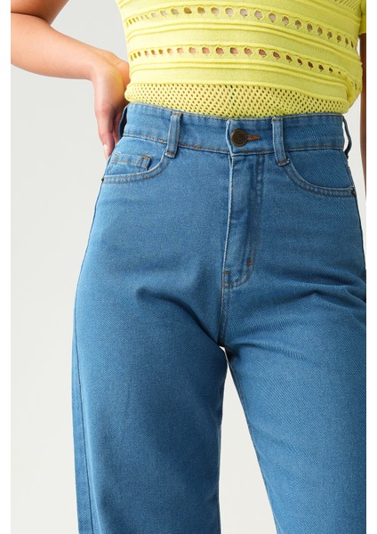 Kadın Yüksek Bel Wide Leg Jean indirimleri