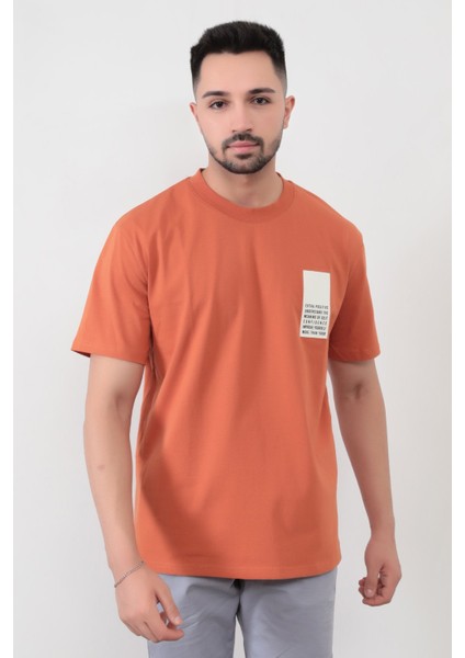 John Borners Tarçın Erkek Extra Positive Baskılı Regular Kesim T-Shirt