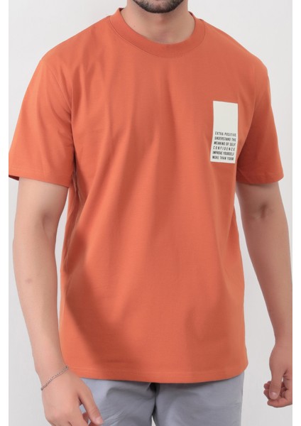 John Borners Tarçın Erkek Extra Positive Baskılı Regular Kesim T-Shirt