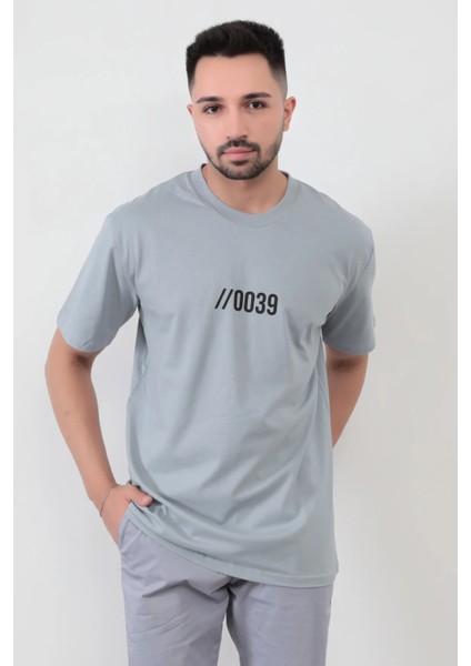 John Borners Açık Gri Erkek 0039 Baskılı Regular Kesim T-Shirt