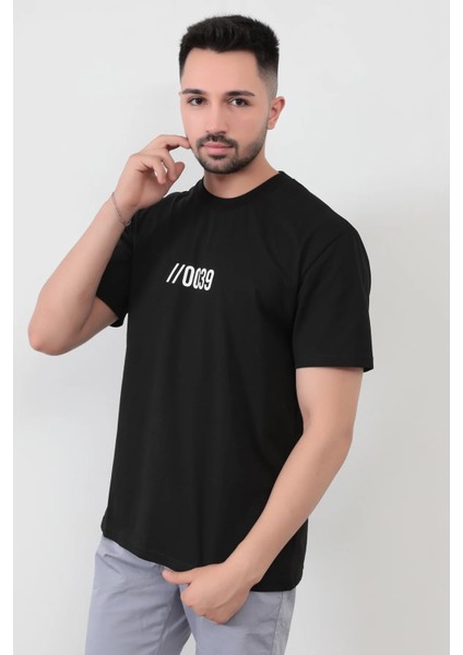 John Borners Siyah Erkek 0039 Baskılı Regular Kesim T-Shirt