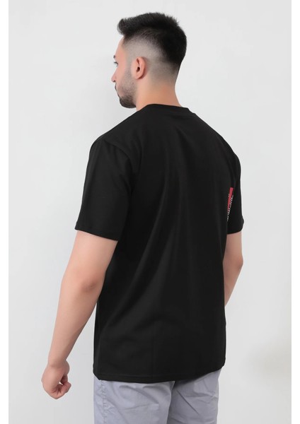 John Borners Siyah Erkek 0039 Baskılı Regular Kesim T-Shirt