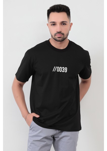 John Borners Siyah Erkek 0039 Baskılı Regular Kesim T-Shirt