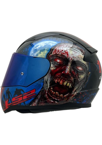 Rapıd 2 Zombıe Siyah-Kırmızı Kask Mavi Cam fiyatları