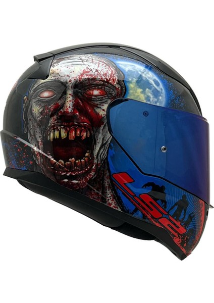 Rapıd 2 Zombıe Siyah-Kırmızı Kask Mavi Cam modelleri