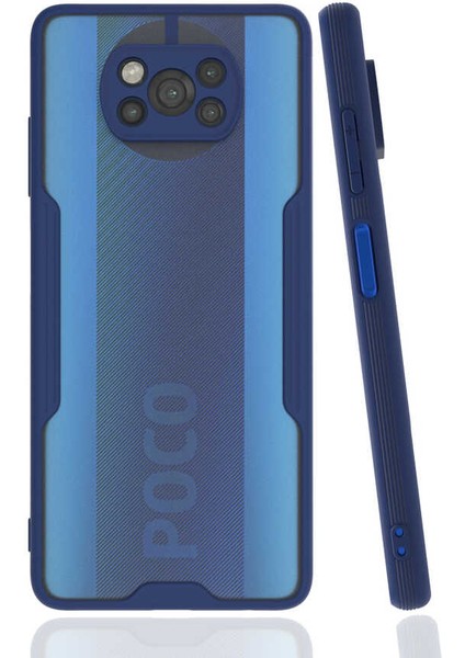 Xiaomi Poco X3 Kılıf Zore Parfe Kapak-Lacivert