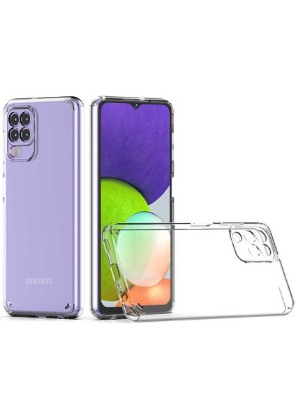 Galaxy M22 Kılıf Zore Coss Kapak-Renksiz