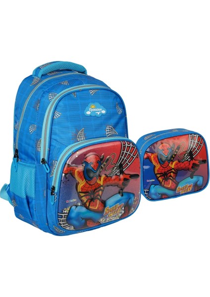 Yeni Sezon Mavi Spiderman Figürlü Ilkokul Sırt Çantası Beslenme Çantası Kalemlik Üçlü Takım fiyatları