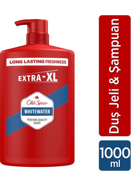 Whitewater Erkek Duş Jeli ve Şampuan 1000 ml XXL Büyük Boy