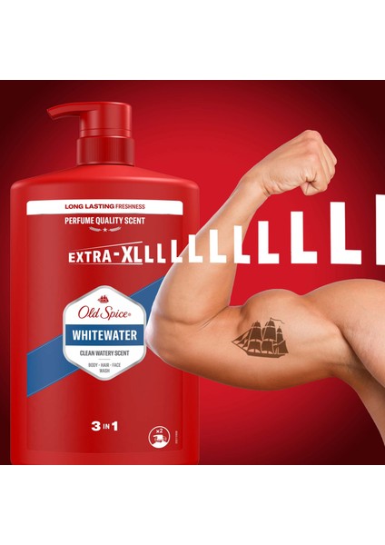 Whitewater Erkek Duş Jeli ve Şampuan 1000 ml XXL Büyük Boy