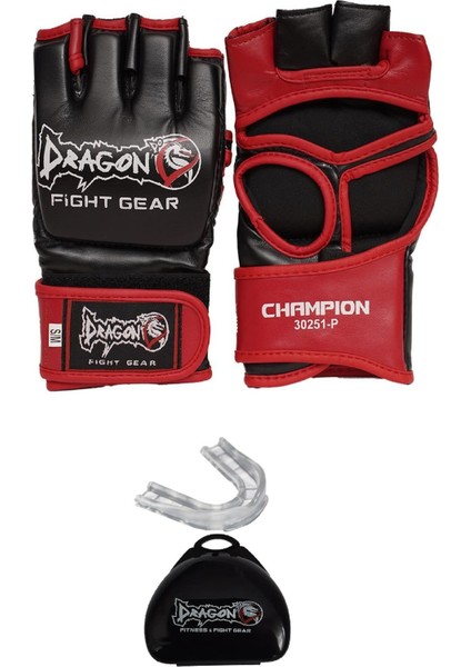 Dragon Do 30251 Mma Eldiveni ve Dişlik Seti - Gloves Giftoom Dövüş Sporları , Kickboks , Boks