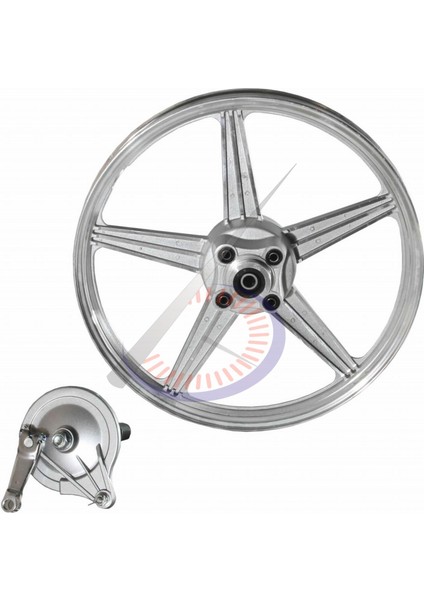 Arka Jant Alüminyum Komple [1.60 * 18] Agk [kampana-Balata-Mil Dahil ]