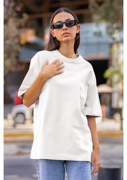 Kadın Baskısız Oversize Salaş T-Shirt