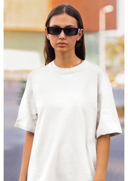 Kadın Baskısız Oversize Salaş T-Shirt