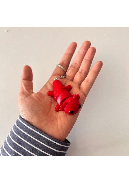 3 D Hareketli Axolot Anahtarlık