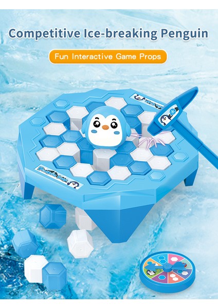 Xıdkıu Xıdkıu Mini Ice Breaking Penguin Rescue Küçük Penguin Knocking Oyun Aile Çocuk Etkileşimli Çocuk Masaüstü Oyunu (Yurt Dışından)