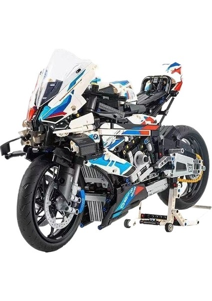 Yıgzag Tuğla Bmw M1000RR Motosiklet Büyük Model Bina Oyuncak Araba Çocuk (Yurt Dışından)