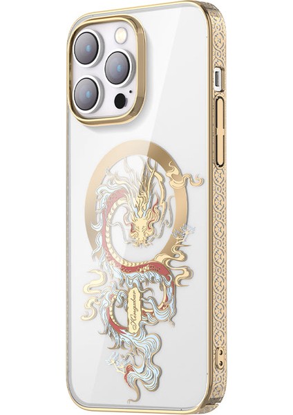 iPhone 14 Pro Max Kılıf Kingxbar Star Serisi Magsafeli Desenli Kapak