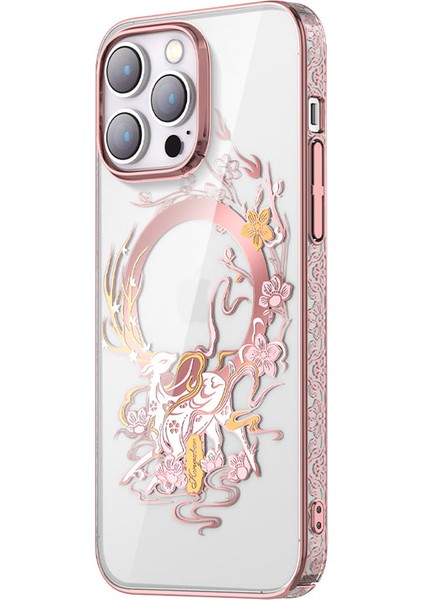 iPhone 14 Pro Kılıf Kingxbar Star Serisi Magsafeli Desenli Kapak
