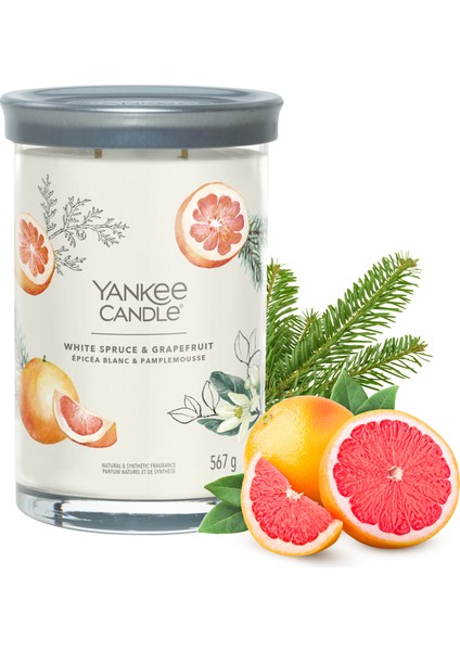 White Spruce& Grapefruit Tumbler Büyük Mum