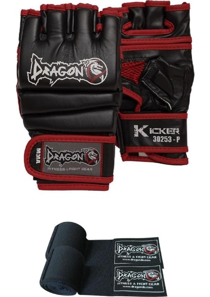 Dragon Do Kicker Mma Eldiveni ve Bandaj Seti - Gloves Giftoom Dövüş Sporları , Kickboks , Boks